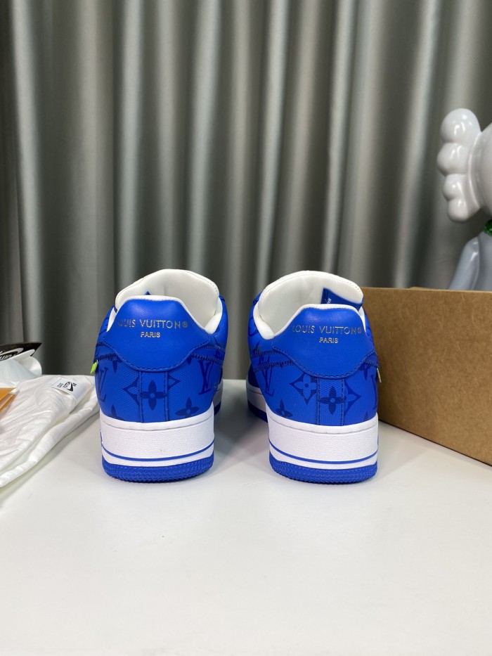 Louis Vuitton Nike Air Force 1 Low By Virgil Abloh White Royal