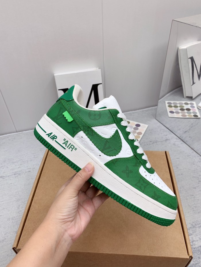 Louis Vuitton Nike Air Force 1 Low By Virgil Abloh White Green