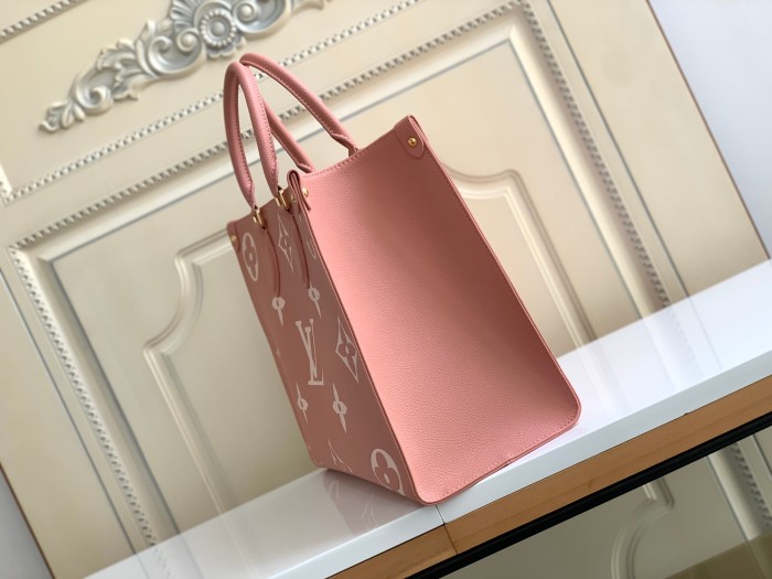 LOUIS VUITTON Onthego Mm Trianon Pink/Cream M46286 size 35*14*27 cm