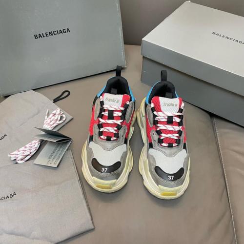 Balenciaga Triple S Grey Red Blue (2018 Reissue)