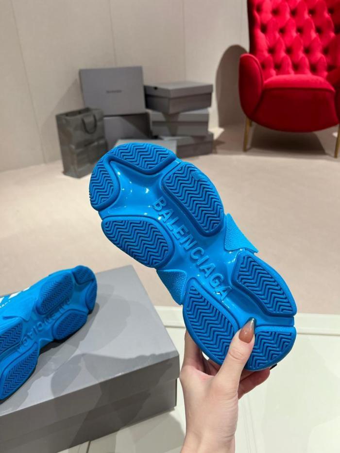 Balenciaga x adidas Triple S Blue White
