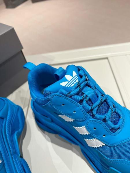 Balenciaga x adidas Triple S Blue White