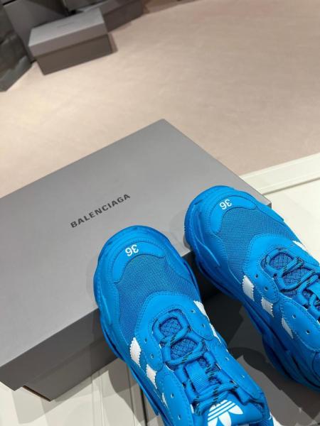 Balenciaga x adidas Triple S Blue White