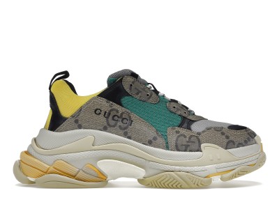 Gucci x Balenciaga The Hacker Project Triple S Beige Green Yellow