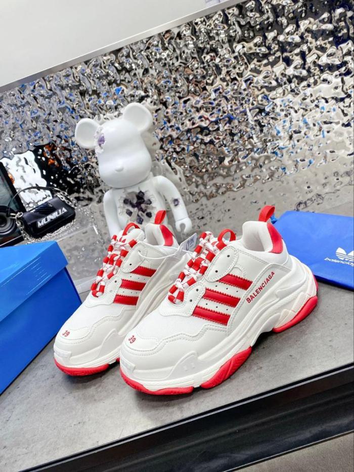 Balenciaga x adidas Triple S White Red