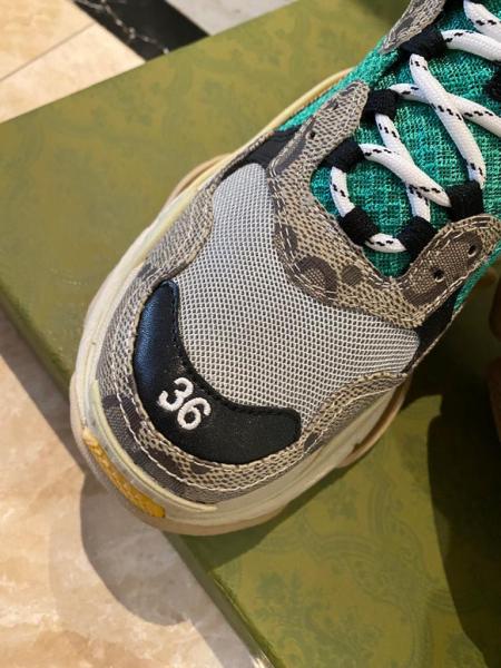 Gucci x Balenciaga The Hacker Project Triple S Beige Green Yellow