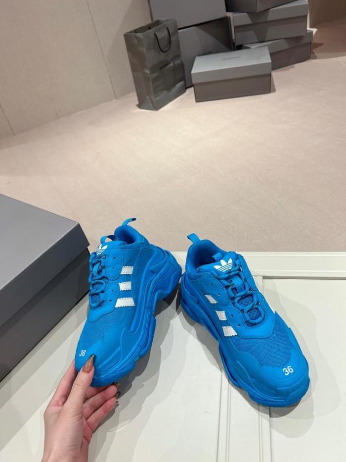 Balenciaga x adidas Triple S Blue White