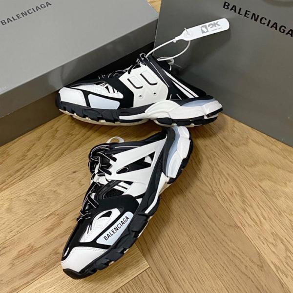 Balenciaga Track Mule Black White
