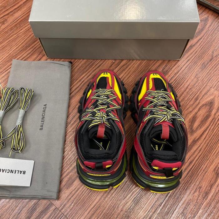 Balenciaga Track Trainers Burgundy Black