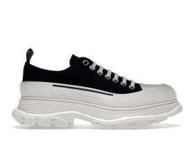 Alexander McQueen Tread Slick Low Lace Up Black White