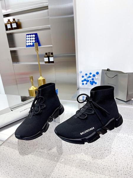 Balenciaga Speed Trainer Lace Up Black