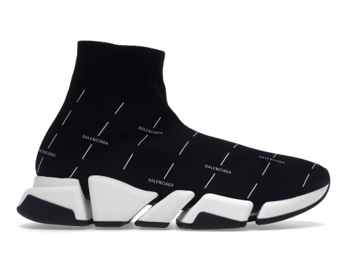 Balenciaga Speed 2.0 Black White Logo