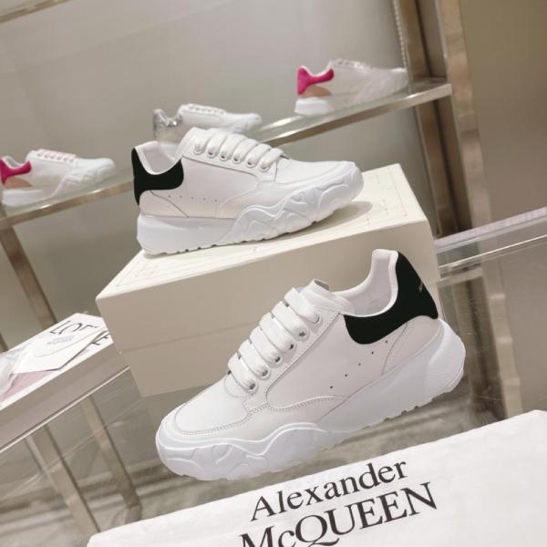 Alexander McQueen Oversized Court Trainer White Black