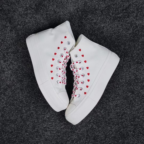 Converse Chuck Taylor All-Star Lift Hi White Red (W)