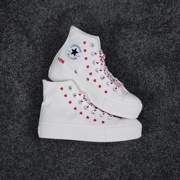 Converse Chuck Taylor All-Star Lift Hi White Red (W)