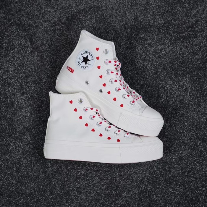 Converse Chuck Taylor All-Star Lift Hi White Red (W)
