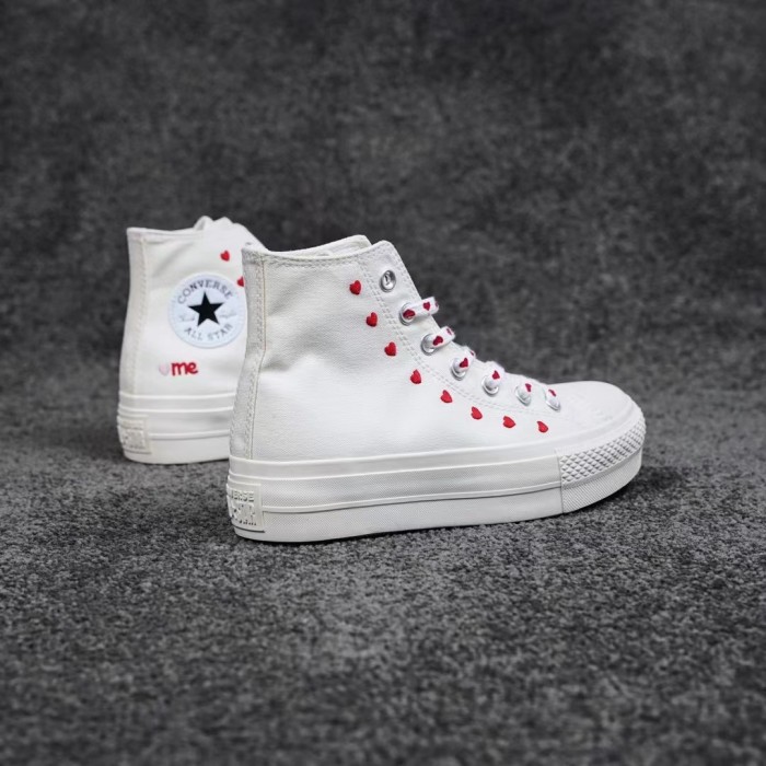 Converse Chuck Taylor All-Star Lift Hi White Red (W)