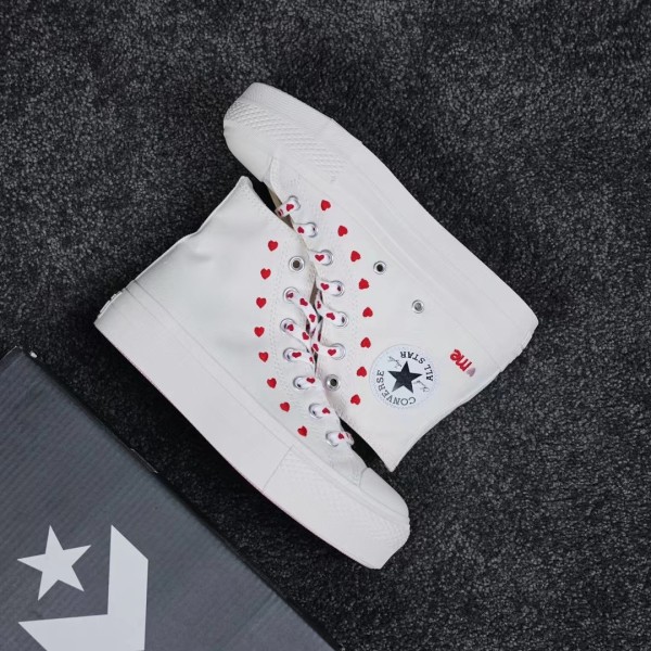 Converse Chuck Taylor All-Star Lift Hi White Red (W)