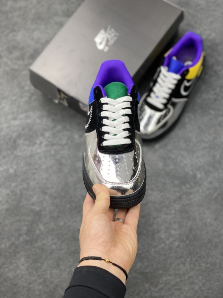 Louis Vuitton Nike Air Force 1 Low By Virgil Abloh Black Metallic Silver