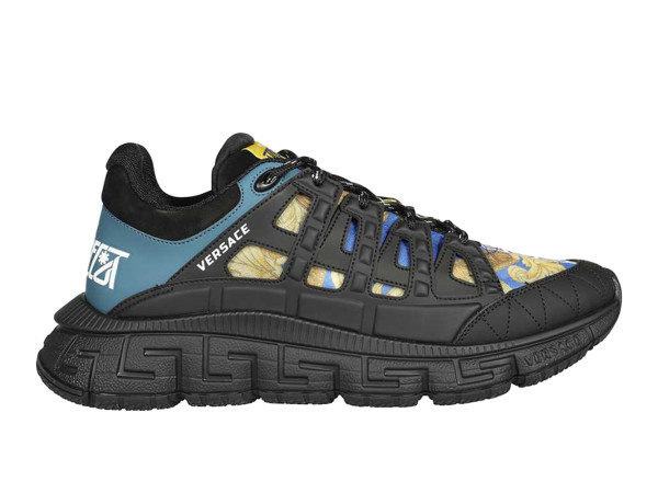 Versace Trigreca Medusa Renaissance Print Blue