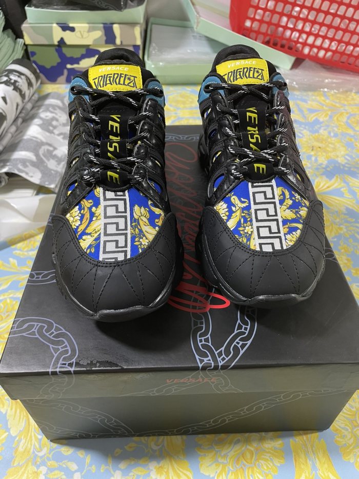 Versace Trigreca Medusa Renaissance Print Blue