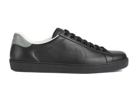 Gucci Ace Perforated Interlocking G Black