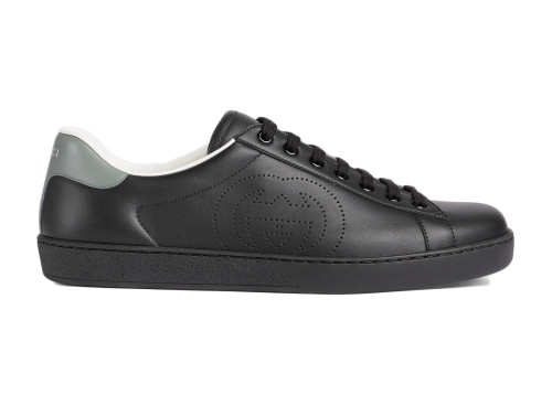 Gucci Ace Perforated Interlocking G Black