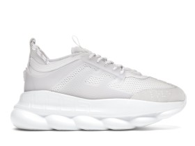 Versace Chain Reaction White Mesh Rubber Suede