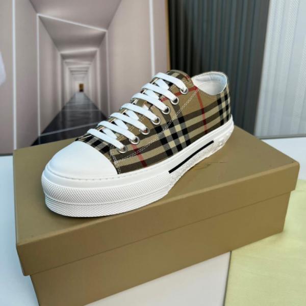 Burberry Vintage Check Cotton Sneakers Archive Beige White