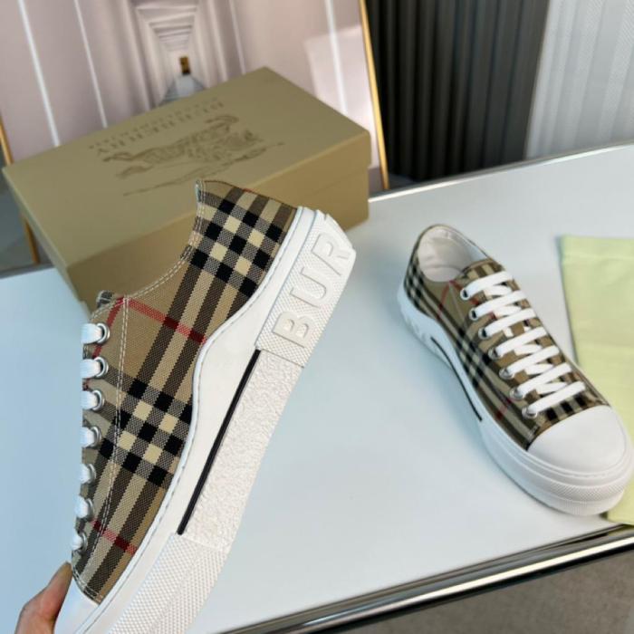 Burberry Vintage Check Cotton Sneakers Archive Beige White