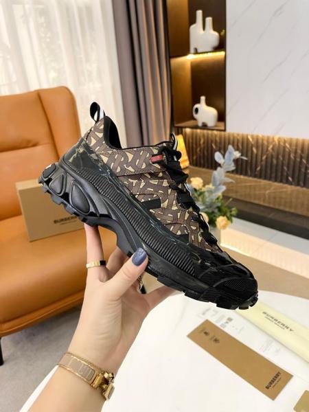 Burberry Arthur Monogram Print Black Bridle Brown