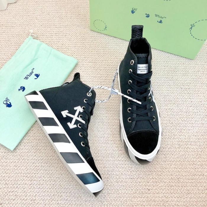 OFF-WHITE Vulcanized Mid Top Black White