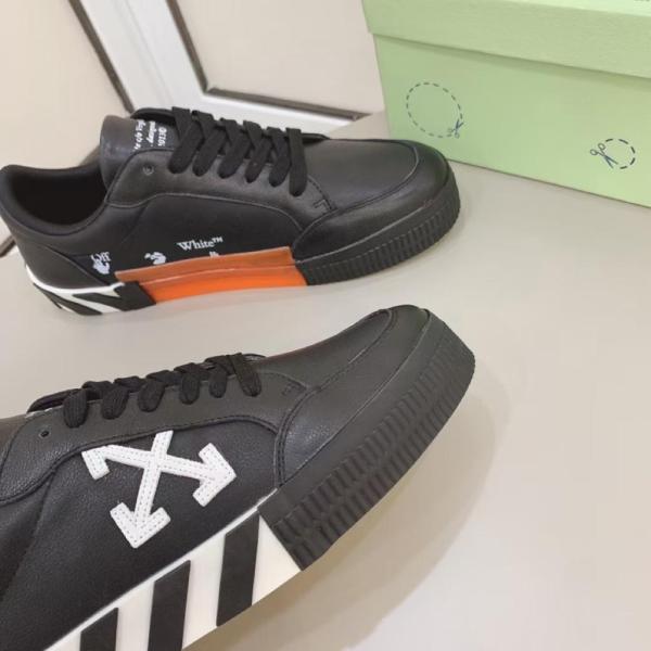 OFF-WHITE Vulc Low Leather Black White FW21