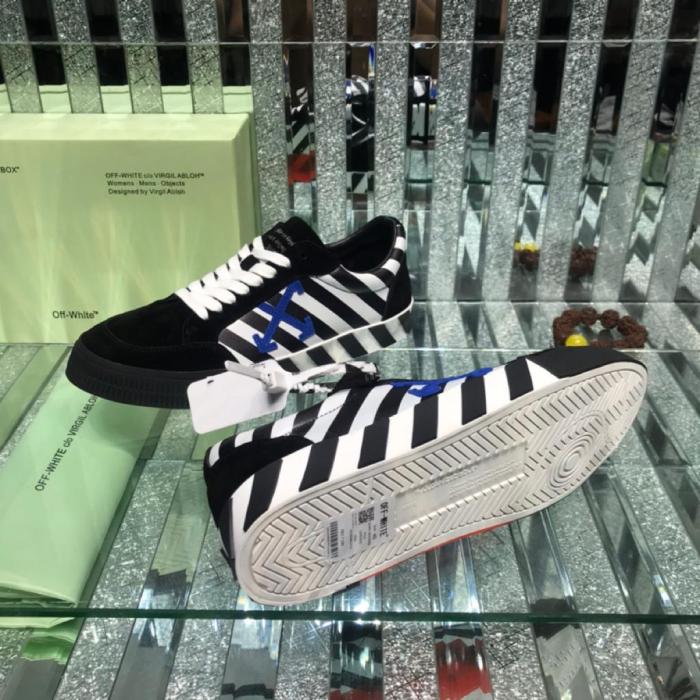OFF-WHITE Vulc Low Black Blue Arrow