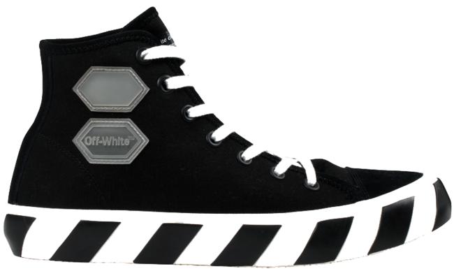 OFF-WHITE Vulcanized Hi Black Striped