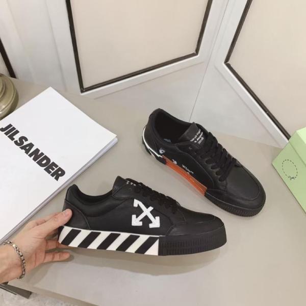 OFF-WHITE Vulc Low Leather Black White FW21