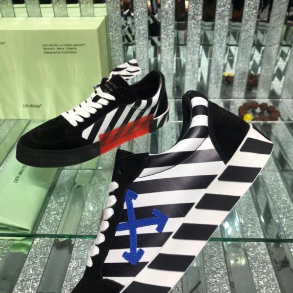 OFF-WHITE Vulc Low Black Blue Arrow