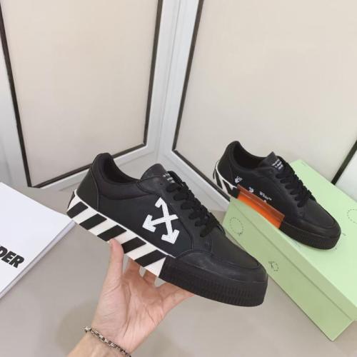 OFF-WHITE Vulc Low Leather Black White FW21