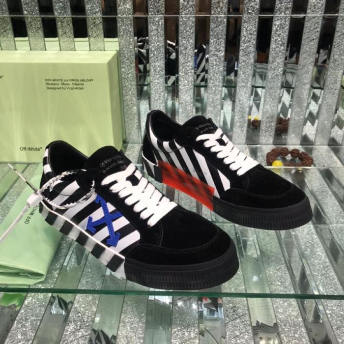 OFF-WHITE Vulc Low Black Blue Arrow