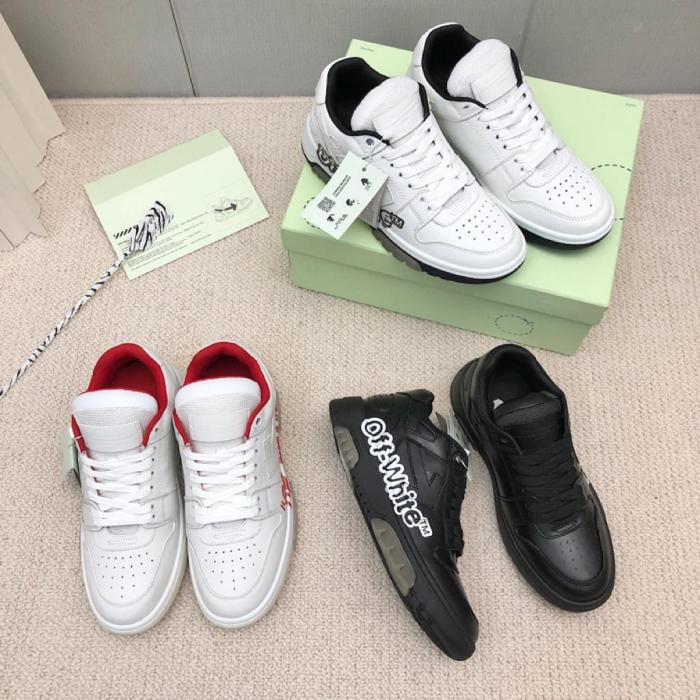 OFF-WHITE Out Of Office OOO Low Tops  Off-White  White Black