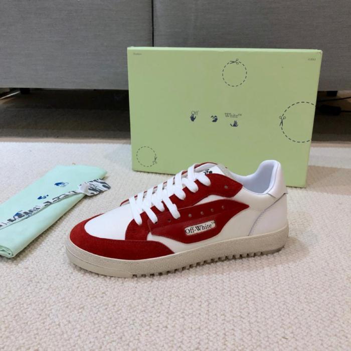 OFF-WHITE Vulcanized 5.0 Low Top White Red