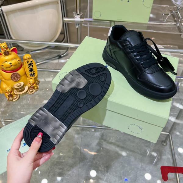 OFF-WHITE Out Of Office OOO Low Tops Black Gray White FW21