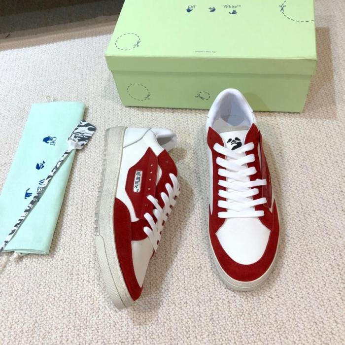 OFF-WHITE Vulcanized 5.0 Low Top White Red