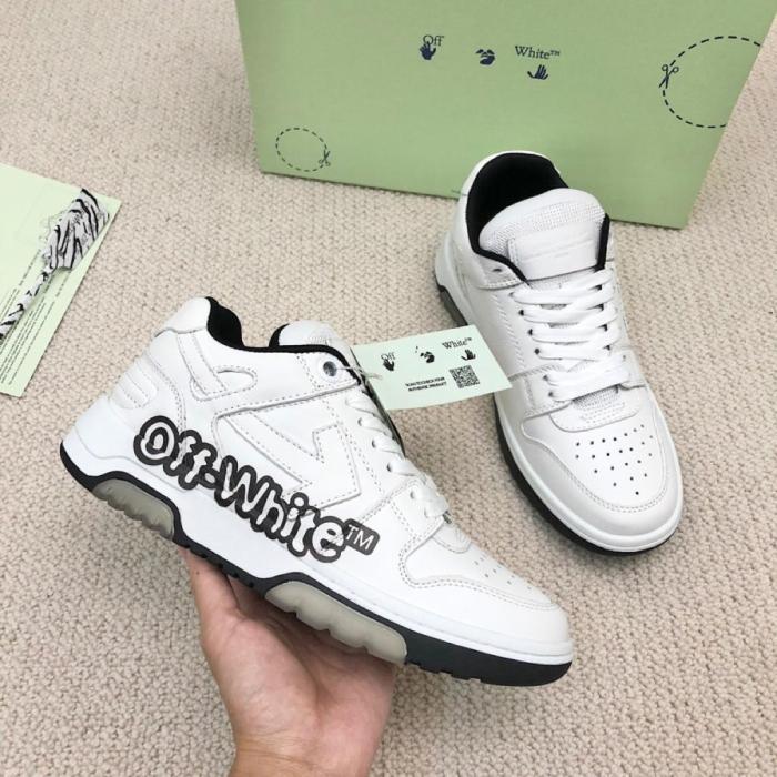 OFF-WHITE Out Of Office OOO Low Tops  Off-White  White Black