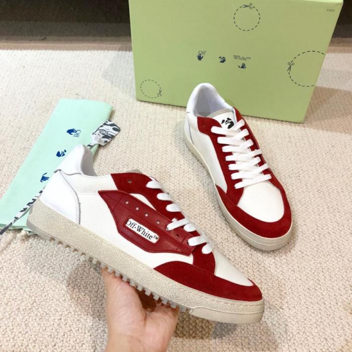 OFF-WHITE Vulcanized 5.0 Low Top White Red