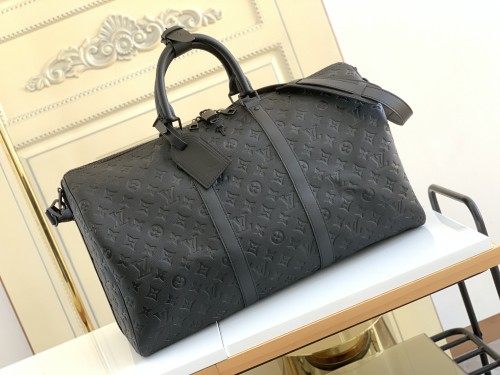 LOUIS VUITTON Keepall Bandouliere 50 Black/Black M59025 size 50 x 29 x 23 cm