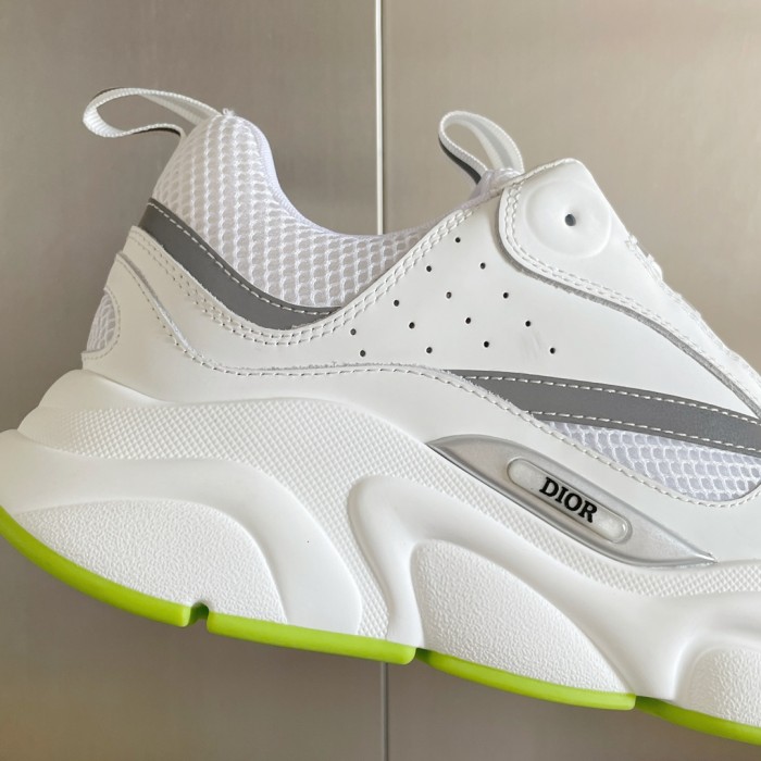 Dior B22 White Silver Fluo Green