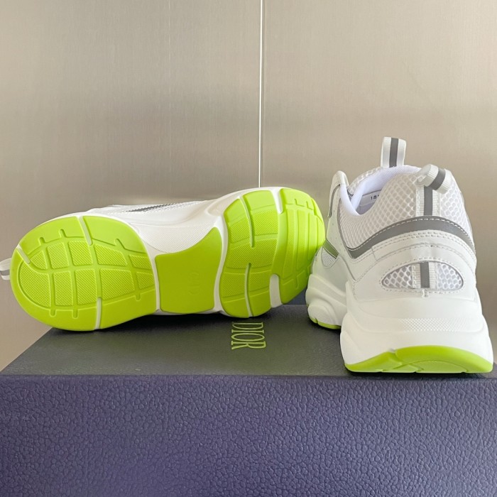 Dior B22 White Silver Fluo Green