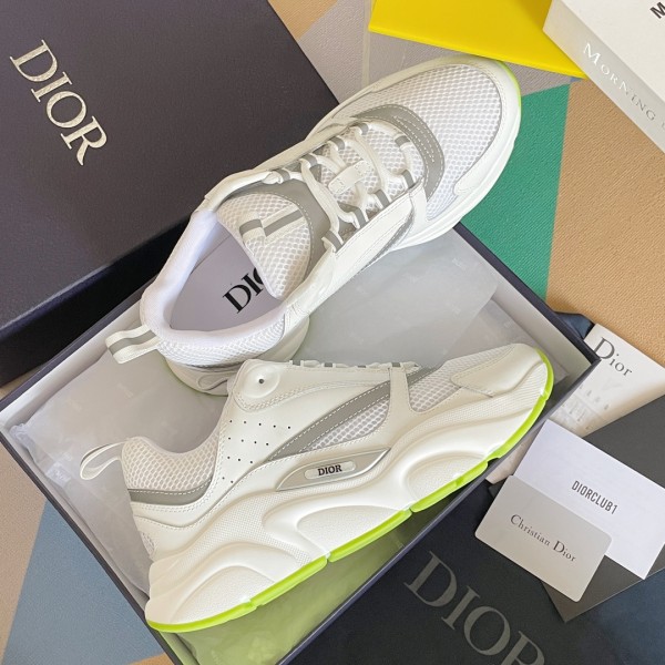 Dior B22 White Silver Fluo Green