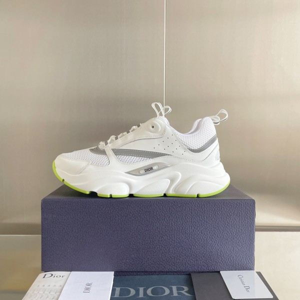 Dior B22 White Silver Fluo Green